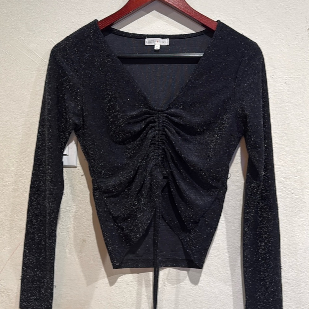 Shimmer long sleeve blouse